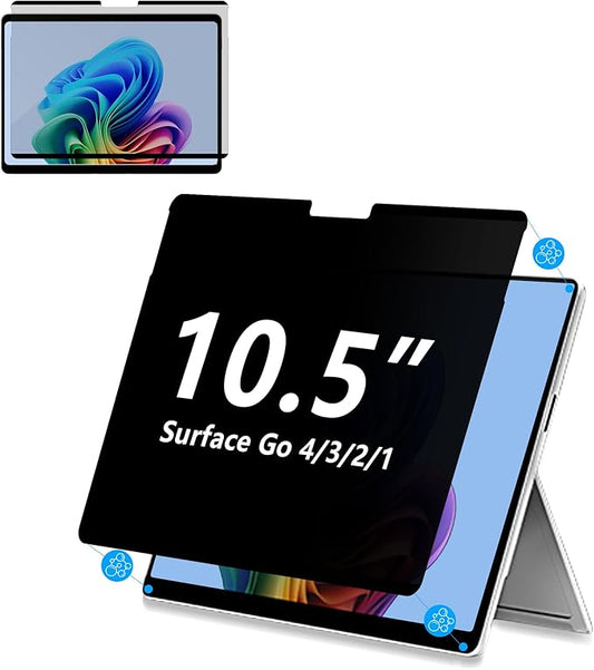 Adeway Privacy Screen Protector for Surface Go 4/3/2/1 10.5 Inch, Magnetic Nano, Anti-Spy, Removable, Blue Light & UV Blocking, Anti-Glare