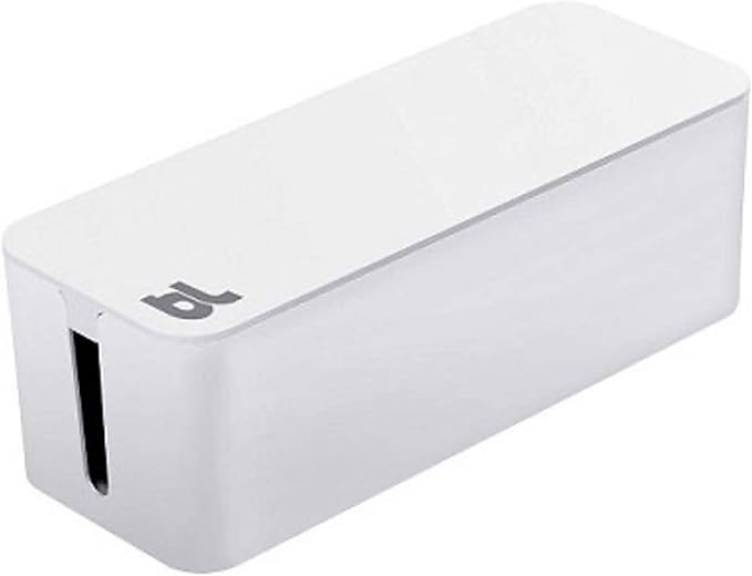 Bluelounge CableBox Cable and Cord Management System - Set of 1 Large and 1 Mini Box - White - Image 2