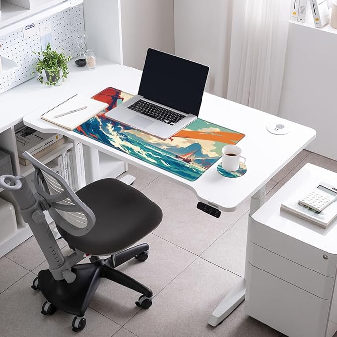 Gaming Mouse Pad Large Mousepad Dragon Desk Mat XXL Big Desk Pad Rubber Base Computer Pad with Stitched Edges Mouse Mat for Work Game Home Office