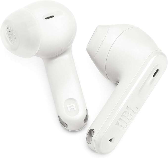 JBL Tune Flex 2 - True Wireless Noise Cancelling Earbuds with JBL Spatial Sound and Smart Ambient Technology, 6 mics for Perfect Calls, up to 48Hrs of Playback, IP54 Dust & Water Resistant (White)
