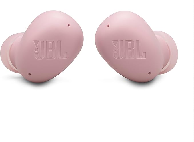 JBL Vibe Buds 2 - True Wireless Noise Cancelling Earbuds with JBL Pure Bass Sound & Smart Ambient Technology, 4mics for Crisp, Clear Calls, up to 40Hrs of Playback, IP54 Dust & Water Resistant (Pink)