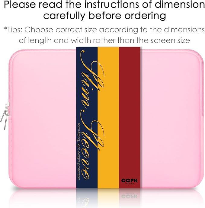 CCPK Laptop Sleeve 15.6" for MacBook Pro 16 inch Mac Air 15 inch M4 M3 Compatible with Hp Lenovo Dell Acer Computer Laptop Bag Sleeve Carrying Case Cover Protective Skin 15.6-16 inch Accessories, Pink