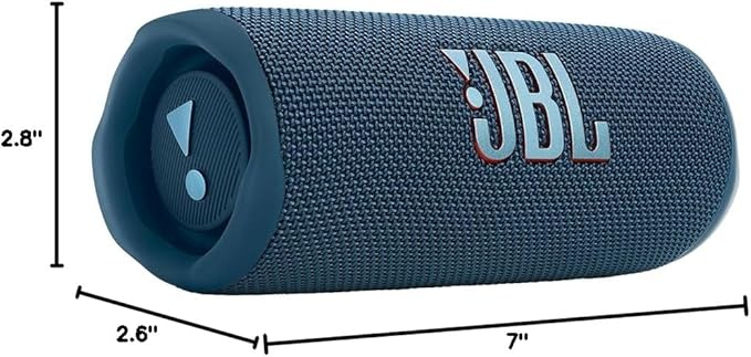 JBL FLIP 6 Waterproof Portable Speaker Bundle with gSport Carbon Fiber Case (Blue)