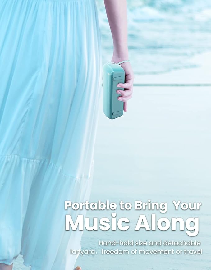 LENRUE Bluetooth Speaker,Wireless Portable Speakers with TWS, 16H Playtime,Loud Clear Sound for Home,Travel and Outdoor,Handfree Calls Compatible with for iPhone (Powder Blue)