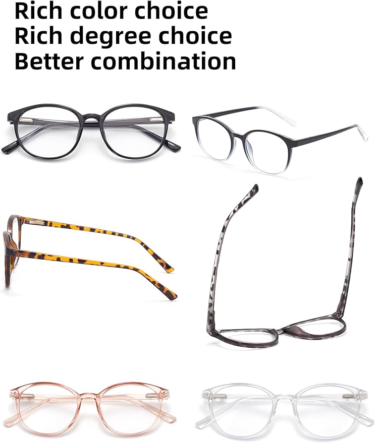 Blue Light Blocking Glasses Round Women Men Computer Glasses Anti Eye Strain/UV/Glare Gaming Glasses