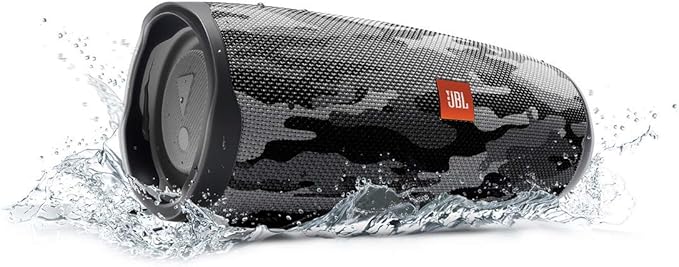 JBL Charge 4 Portable Bluetooth Speaker (Black/White Camouflage)