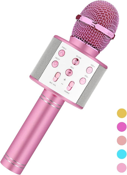 Niskite Kids Karaoke Microphone for Singing: Bluetooth Karaoke Microphone Wireless - Perfect Christmas Birthday Gifts for 2 3 4 5 6 7 8 Year Old Girls Toys