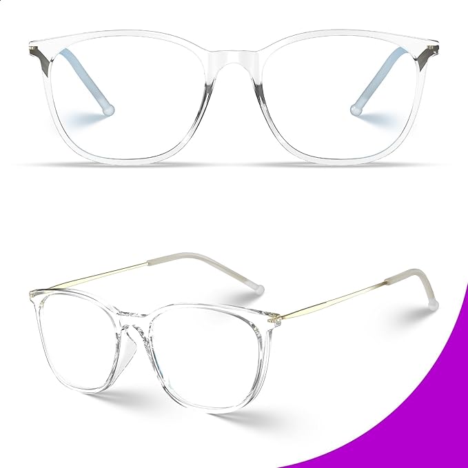 VISOONE Light Weight Slip Resistant Blue Light Blocking Computer Glasses with Anti Glare UV400 for Man Women GAEL
