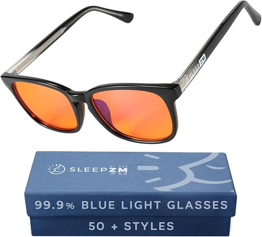 Sleep ZM Blue Light Blocking & Light Sensitivity Glasses - 8 Lens Types for Comfort, Relaxation, Sleep & Relief - 50+ Styles