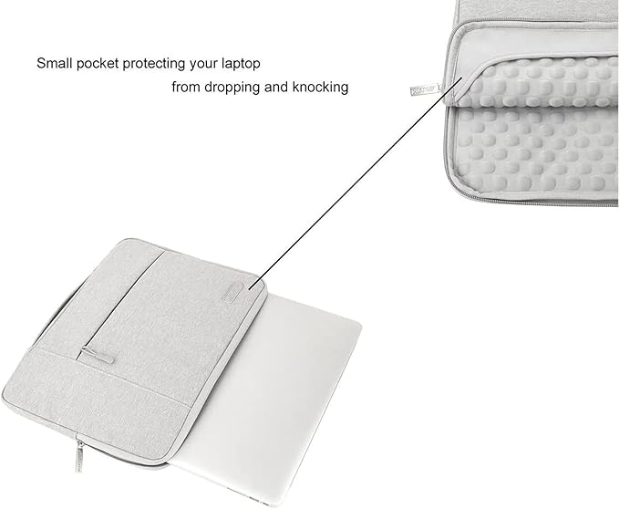 MOSISO Laptop Case 16 inch, 15-15.6 inch Laptop Sleeve with Handle Compatible with MacBook Pro 16 inch, HP, Acer, Dell, Lenovo, ASUS Notebook, Polyester Multifunctional Computer Bag, Gray