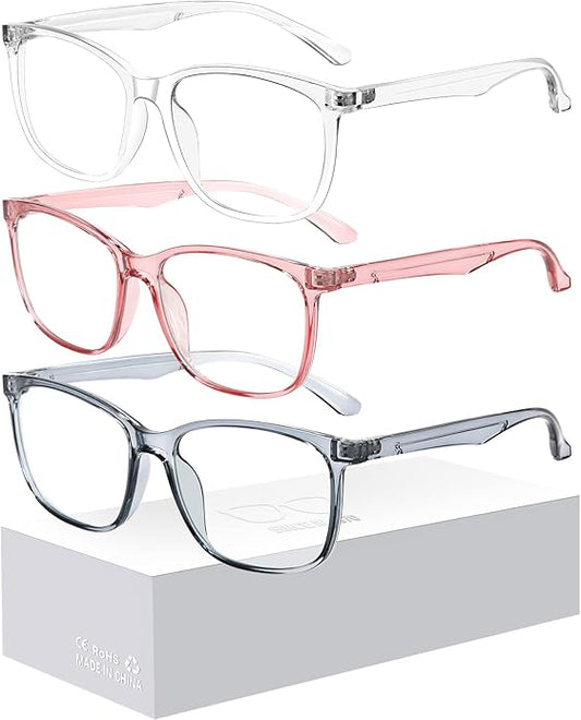 Oilway Blue-Light Blocking Glasses for Women Men - 3Pack Computer Reading/Gaming/TV/Phones Glasses Anti Eyestrain