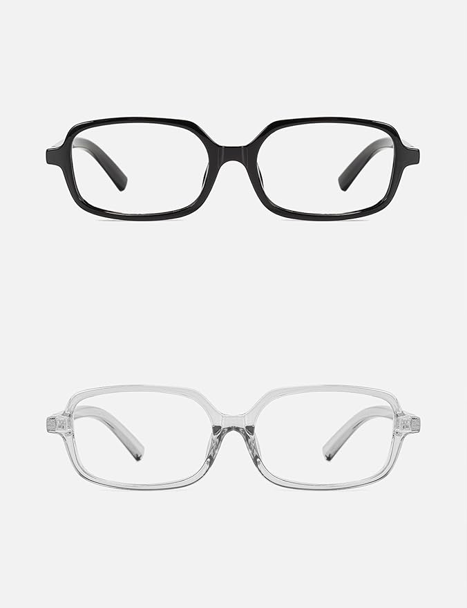 Slocyclub Square Blue Light Blocking Glasses for Women Men Vintage Rectangular Frame Eyeglasses Retro Small Square Glasses