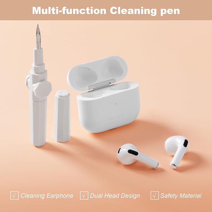 360?? Rotating Cleaner Kit for Airpods Pro 1 2 3 Multi-Function Cleaning Pen with Soft Brush Flocking Sponge for Bluetooth Earphones Case Cleaning Tools - Image 3