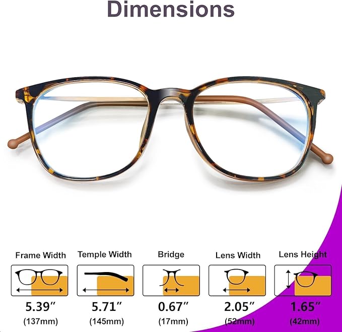 VISOONE Light Weight Slip Resistant Blue Light Blocking Computer Glasses with Anti Glare UV400 for Man Women GAEL