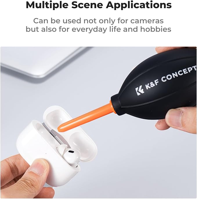 K&F CONCEPT Lens Air Blower, Rubber Bulb Air Pump Dust Blower Cleaner, with Long Nozzle for Cell Phone, Tablet, Camera Lens Sensors, Keyboard,Telescopes - Image 8