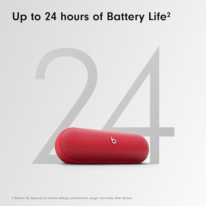 Beats Pill - Wireless Bluetooth Speaker with AppleCare+ (2 Years) - Statement Red