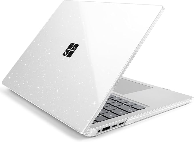 Batianda Premium Crystal Case for Microsoft Surface Laptop 13.8-inch Touchscreen 2024 (7th Edition) Lightweight Durable Scratch-Resistant, with Keyboard Cover & Screen Protector, Bling Clear