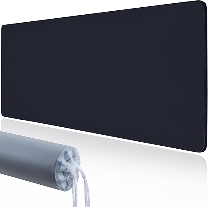 Armindou Large Gaming Mouse Pads, XL 31.5 x 11.8In Computer Desk Matt for Desktop Keyboard and Mouse Office Desk Pad Protector Mats, Black Mousepads Keyboard Mats Pad, Anti-Slip Rubber Base