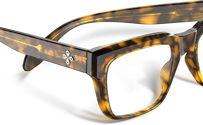 VISOONE TR90 Square Blue Light Blocking Glasses Fashion Computer Eyewear for Women and Men RANDI