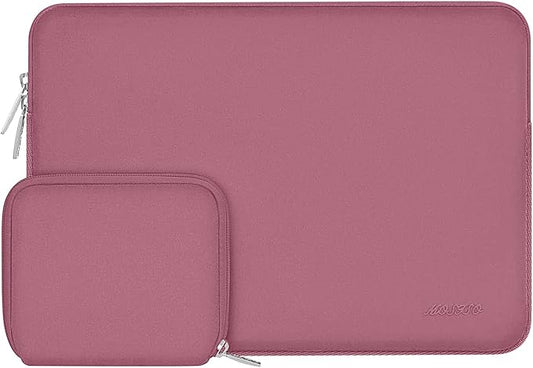 MOSISO Laptop Case 15 inch, 15 inch Laptop Sleeve Bag Compatible with MacBook Air M5 A3448 M4 A3241 M3 A3114 M2 A2941 2026-2023, Dell XPS, Neoprene Computer Sleeve Bag with Small Case, Dusty Rose