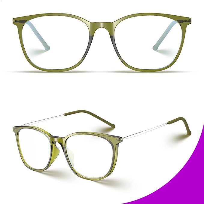 VISOONE Light Weight Slip Resistant Blue Light Blocking Computer Glasses with Anti Glare UV400 for Man Women GAEL