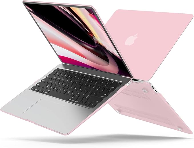 B BELK Compatible with MacBook Air 13 inch Case 2022 2021 2020 2019 2018 Release A2337 M1 A2179 A1932 with Touch ID, Plastic Laptop Hard Shell Case + Keyboard Cover + Screen Protector, Rose Quartz