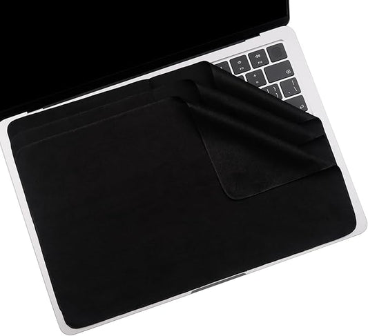 MUBUY-GOL 3 Pack Microfiber Liner Cleaning Cloth 13" with Screen Keyboard Imprint Protection, Laptop Keyboard Protector Compatible with MacBook Neo13/Pro13 /Air 13" and MacBook Pro 14"-Black