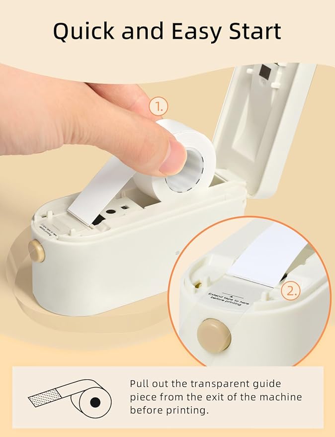 Makeid L1 Label Maker Machine with Tape Includes 3 Label Tapes - Portable & Rechargeable Label Makers Compatible with 9 12 16mm Tape - Mini Bluetooth Labeler for Organizing Office Home School