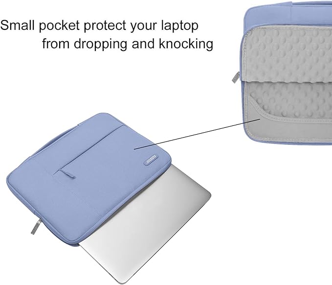 MOSISO Laptop Case 13 inch, 13 inch Laptop Sleeve with Handle Compatible with MacBook Air 13 M4 M3 M2 M1 2025-2018 / Pro 13 M2 M1 2025-2016, Polyester Multifunctional Computer Bag, Pastel Blue