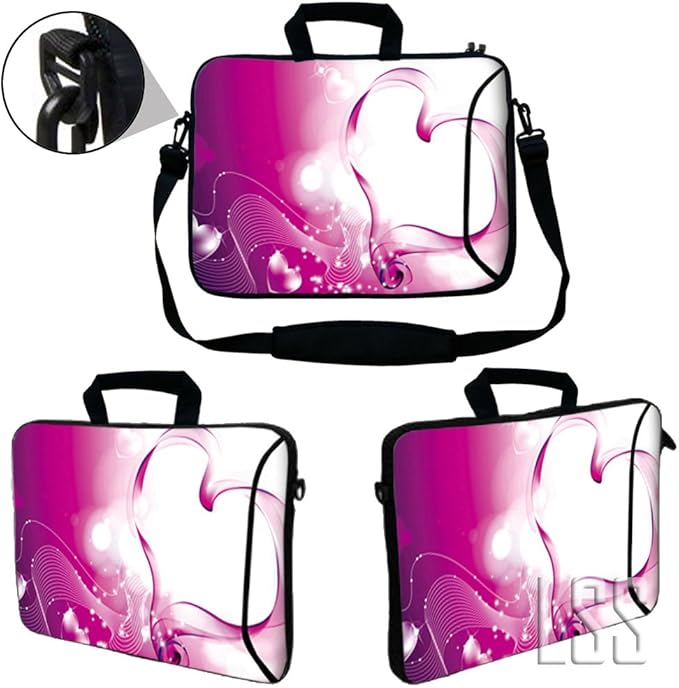 LSS 13.3 inch Laptop Sleeve Bag Notebook with Extra Side Pocket, Soft Carrying Handle & Removable Shoulder Strap for 12" 12.1" 13" 13.3" Apple MacBook Air, GW, Acer, Aspire Asus, Dell, HP, Sony, T