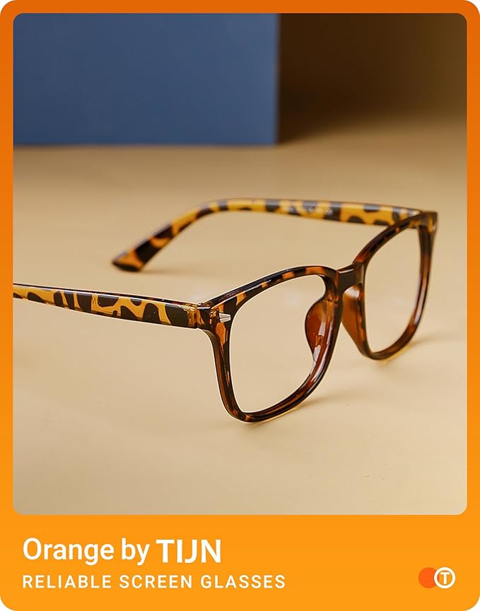 TIJN Blue Light Blocking Glasses for Women Men Square Frame Nerd Eyeglasses Anti Blue Ray Computer Screen Glasses