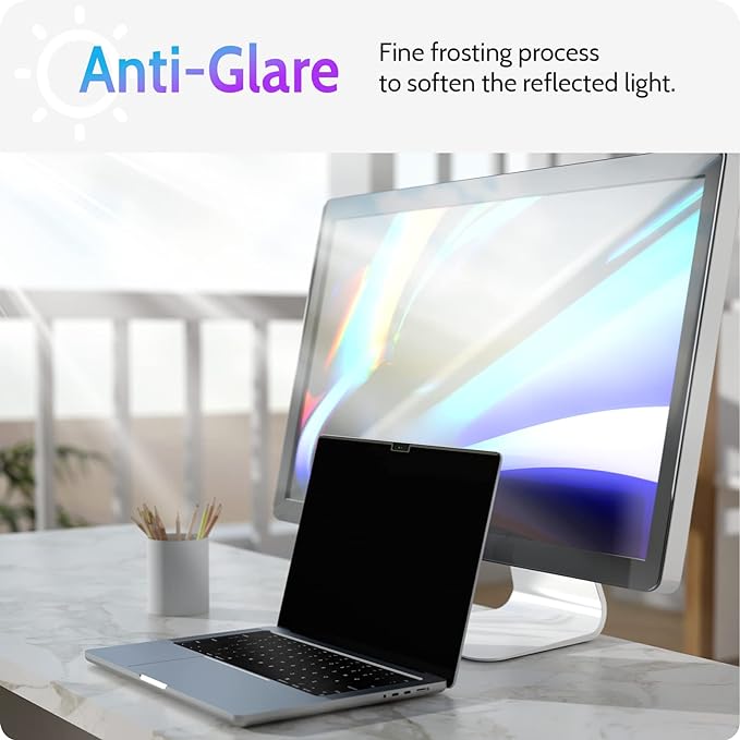 Peslv Magnetic Privacy Screen for Macbook Air 13.6/13 Inch (2022-2026, M2, M3, M4, M5), Removable Matte Anti Glare Blue Light Protector Private Security Filter for 13.6inch Mac Laptop Computer