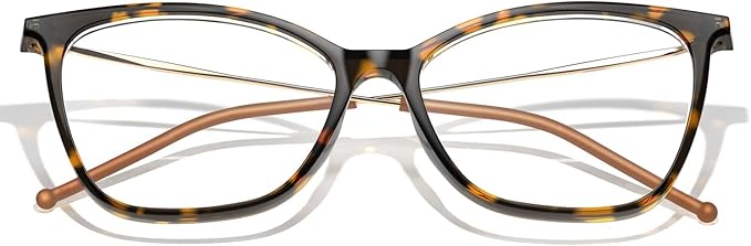 VISOONE Oversized Cat Eye Blue Light Blocking Glasses for Women Large Cute Lightweight Eyeglasses Metal Frame Calina