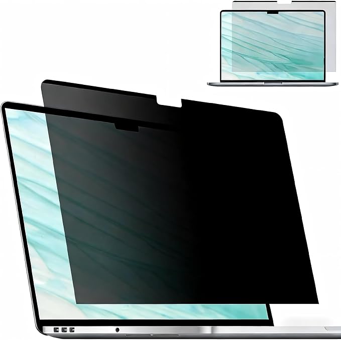 Magnetic Privacy Screen for MacBook Air 13.6/13 Inch (2022-2026, M2, M3, M4, M5), Removable Matte Laptop Privacy Screen Anti Glare Blue Light Filter - Anti-Spy for Mac 13in Protector