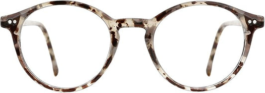 TIJN Blue Light Blocking Glasses Men Women Vintage Thick Round Rim Frame Eyeglasses