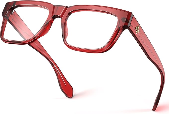 VISOONE TR90 Square Blue Light Blocking Glasses Fashion Computer Eyewear for Women and Men RANDI