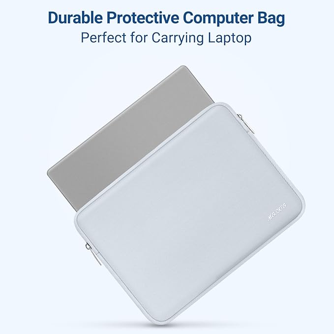 MOSISO Laptop Case 13.3 inch, 13-13.3 inch Laptop Sleeve Bag Compatible with MacBook Air/Pro 13/Pro 14 M5 M4 M3 M2 M1, HP Dell ASUS Lenovo, Neoprene Computer Sleeve Bag with Small Case, Baby Blue