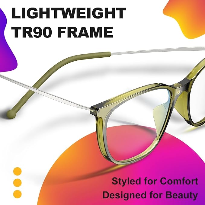 VISOONE Light Weight Slip Resistant Blue Light Blocking Computer Glasses with Anti Glare UV400 for Man Women GAEL