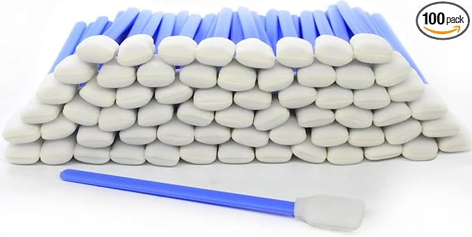 Wellgler's Foam Cleaning Swabs???Dust-Free Cleaning Sponge Tip Swabs for Printer Heads, Scanners, Camera Lenses, Electronics, Lab,Chip Hard Disk Industries, Optical Equipment(100pcs) by DisposableOralSwabs