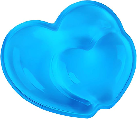 Gel Wrist Rest for Keyboard and Mouse Transparent Blue Heart Elbow Pad Cushion Ergonomic Cute Clear Cool Mouse Wrist Pad Silicone Non-Slip Support for Computer Gaming Home Office Hand Pillow