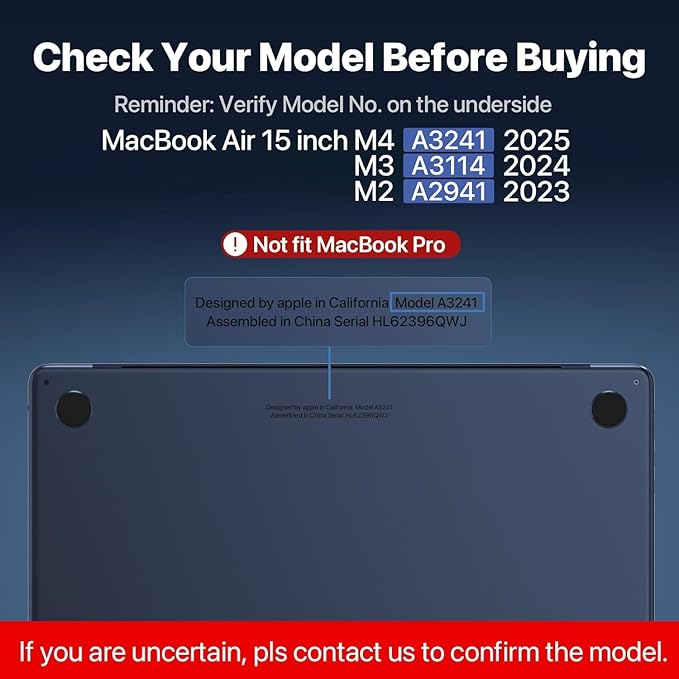 Easy On/Off Magnetic 360° Privacy Screen Filter Compatible with MacBook Air 15.3 inch (2023-2025, M2, M3, M4), Anti Glare Laptop Privacy Screen Shield with Camera Cover - UV block 90%-Model: A3241, A3114, A2941