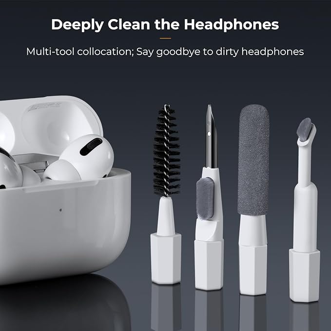 K&F CONCEPT 20-in-1 Keyboard Cleaning Kit Laptop Cleaner, Multifunctional Electronic Device Cleaning Tool, for iPhone AirPods MacBook iPad, Camera PC Monitor Earbud TV Tablet Screens - Image 3