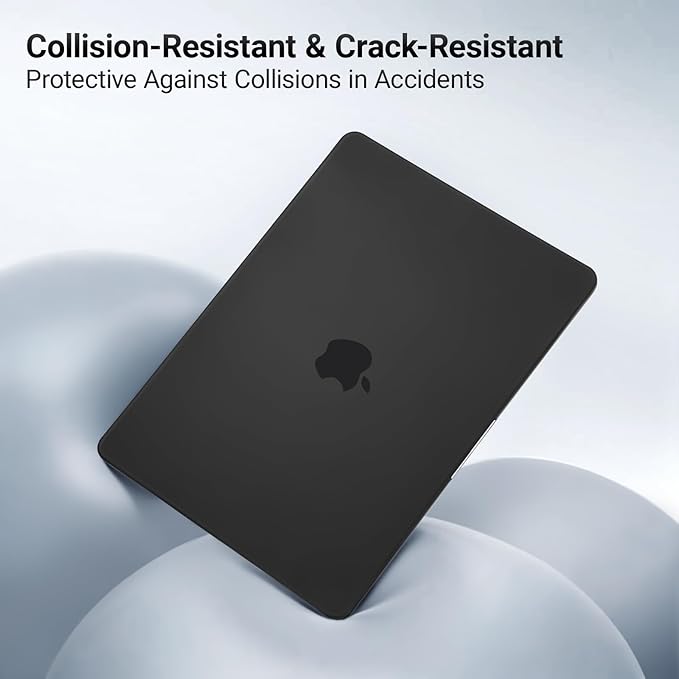 MOSISO Compatible with MacBook Air 13 inch Case M5 2026 M4 2025 M3 M2 2024-2022 A3449 A3240 A3113 A2681, Hard Shell&Keyboard Cover&Screen Film&Type C for MacBook Air 13.6 inch Case, Black