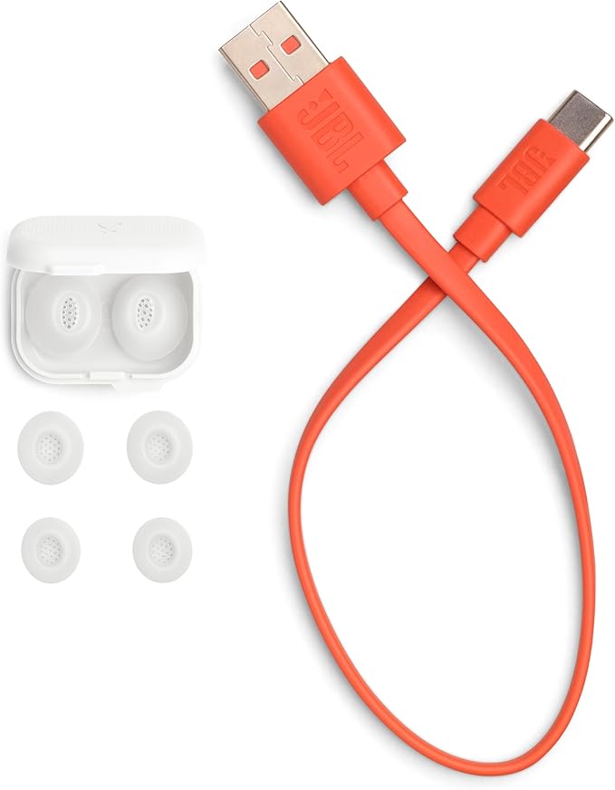 JBL Tune Flex 2 - True Wireless Noise Cancelling Earbuds with JBL Spatial Sound and Smart Ambient Technology, 6 mics for Perfect Calls, up to 48Hrs of Playback, IP54 Dust & Water Resistant (White)