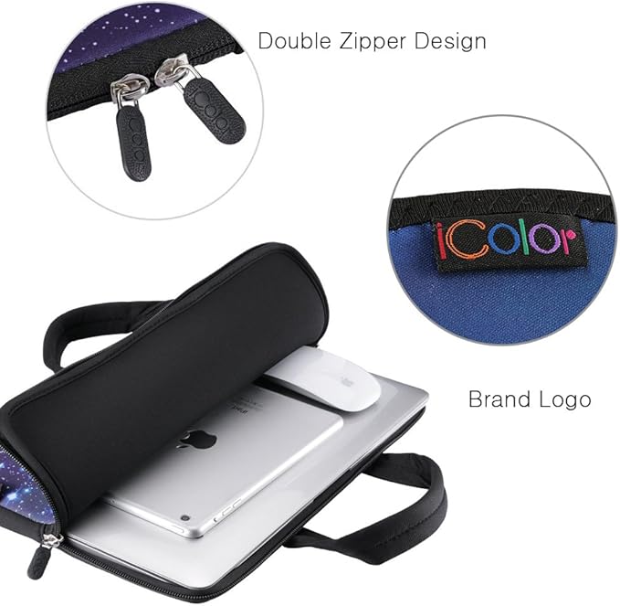 icolor 14 15 15.4 15.6 inch Laptop Bag Handle Chromebook Sleeve Computer Protect Notebook Cover Soft Carrying Travel Case ICB-25
