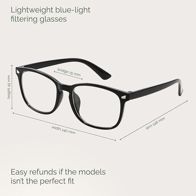 MIGSIR Blue Light Blocking Glasses for Computer Gaming, Fashion Fake Helps Reduce Screen Fatigue Eyeglasses for Women Men