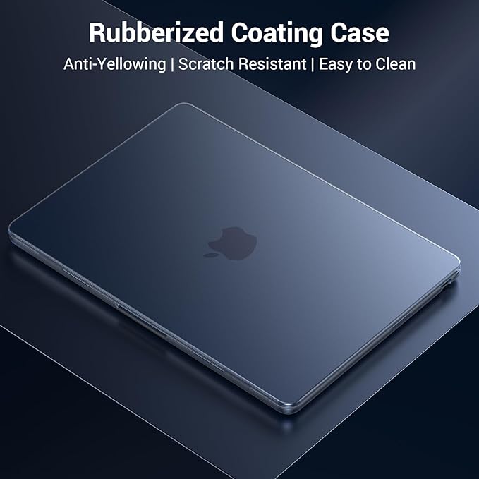 MOSISO Compatible with MacBook Air 13 inch Case M5 2026 M4 2025 M3 M2 2024-2022 A3449 A3240 A3113 A2681,Hard Shell&Keyboard Cover&Screen Film&Pouch for MacBook Air 13.6 inch Case, Midnight