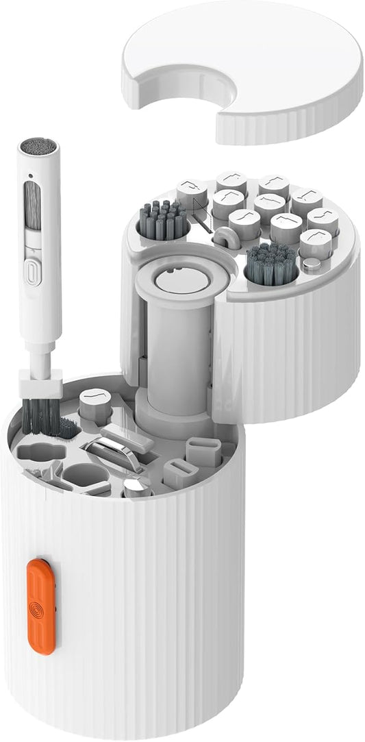 Multi-Functional Electronics Cleaning Kit, Charging Port Cleaner, for Mobile Phones, Headphones, Computer, Monitor, Camera Lens, White by DesignedforElectronics