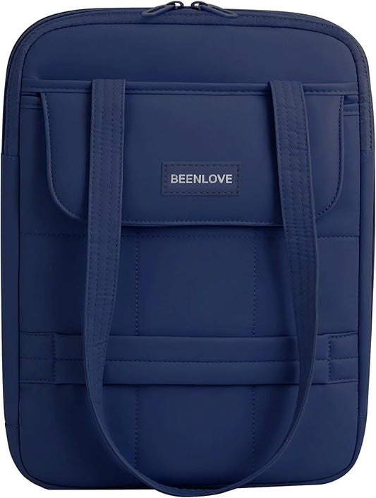 Puffy Laptop Sleeve 13-14 inch, Ultra Lightweight Laptop Case Compatible with MacBook Air/Pro 13/Pro 14 M5 M4 M3 M2 M1, iPad, HP Dell ASUS Lenovo, Vertical Laptop Bag with Handles, Navy Blue | 14.37"x10.24"x1.38"