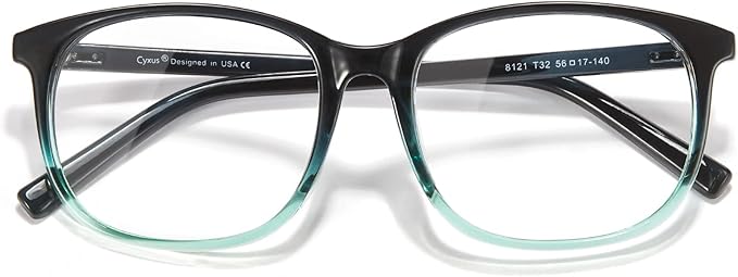 Cyxus Blue Light Blocking Glasses Women Men Computer Gaming Square Glasses UV400 Protection Anti Eyestrain T32